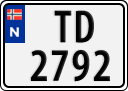 License plate of Norway, Trailers, motorcycles, special vehicles