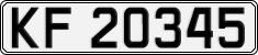 License plate of Norway, Cars