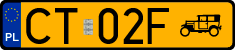 License plates of Poland, Oldtimers