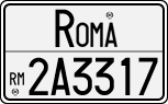 License plate of Italy, Cars (1927 year series)