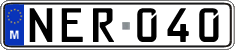 License plate of Malta, Regular plates (ABC 123)