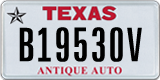 Texas, Specialty plates (A12345B)