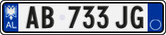 License plate of Albania, Cars (2011)
