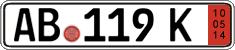 German license plate, Export transit plates