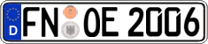 German license plate, Regular plates