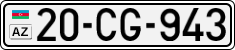 License plate of Azerbaijan, Cars