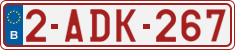 License plate of Belgium, Regular plates (2010)