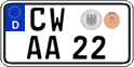 German license plate, Regular plates