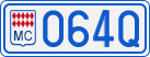 License plate of Monaco, Cars
