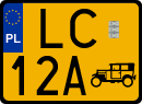 License plates of Poland, Oldtimers
