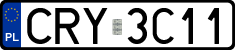 License plates of Poland, Regular car plates