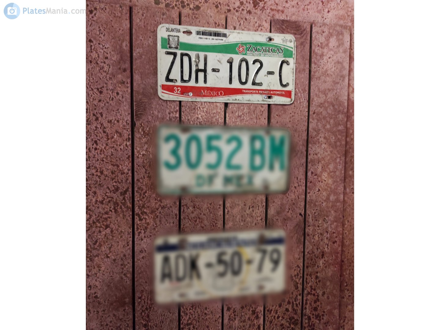 ZDH-102-C, License plate without vehicle 