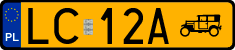 License plates of Poland, Oldtimers