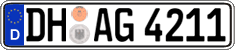 German license plate, Regular plates
