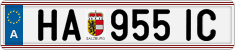License plate of Austria, Regular plates