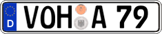 German license plate, Regular plates