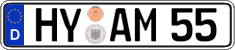 German license plate, Regular plates
