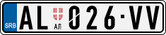 License plate of Serbia, Cars