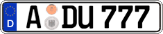 German license plate, Regular plates