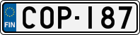 License plate of Finland, Cars