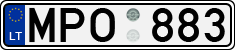 License plate of Lithuania, Cars