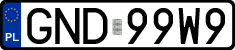 License plates of Poland, Regular car plates