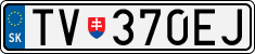 License plate of Slovakia, Cars