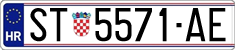 License plate of Croatia, Regular plates