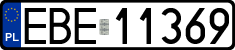 License plates of Poland, Regular car plates