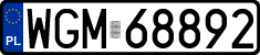 License plates of Poland, Regular car plates