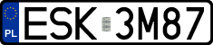 License plates of Poland, Regular car plates