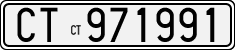 License plate of Italy, Cars (1927 year series)