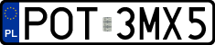 License plates of Poland, Regular car plates