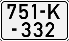 License plate of Bosnia and Herzegovina, 1998 year system