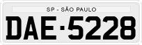 License plate of Brazil, Private owners (1990)