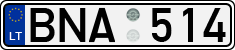License plate of Lithuania, Cars