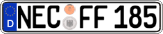 German license plate, Regular plates