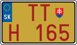License plate of Slovakia, Oldtimers
