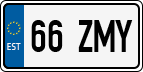 License plate of Estonia, Regular car plates (US-size)