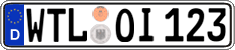 German license plate, Regular plates