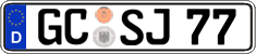 German license plate, Regular plates