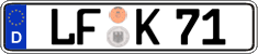 German license plate, Regular plates
