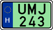 license plates of Hungary, Electric vehicles (1990)