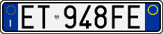 License plate of Italy, Cars (1994 year series)
