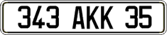 French license plate, FNI