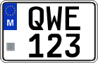 License plate of Malta, Regular plates (ABC 123)