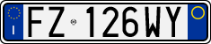 License plate of Italy, Cars (1994 year series)