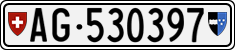 License plate of Switzerland, Cars