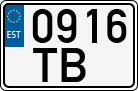 License plate of Estonia, Special vehicles