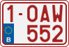 License plate of Belgium, Regular plates (2010)